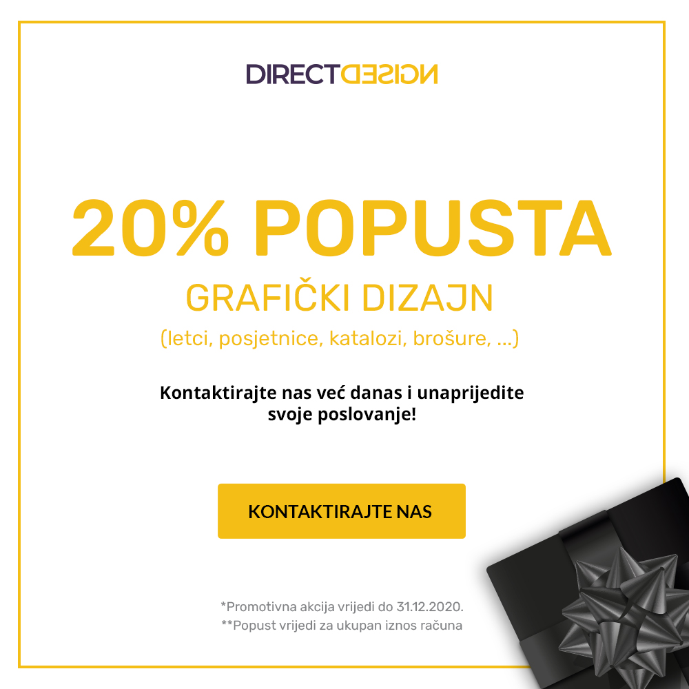 20% popusta na usluge grafičkog dizajna